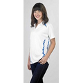Short Sleeve Raglan Polo Shirt w/Symmetrical Contrast Inserts on Front and Back panels.